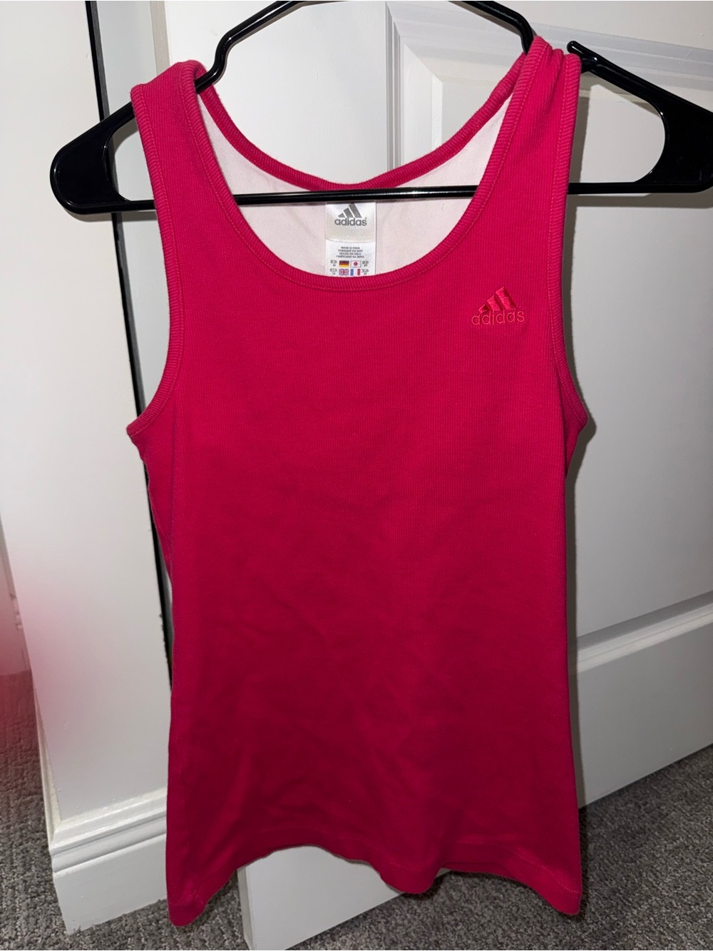 Women’s Adidas Hot Pink Racerback Muscle Tank Top